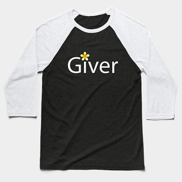 Giver artistic fun design Baseball T-Shirt by BL4CK&WH1TE 